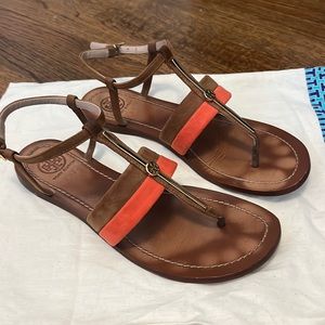 Tory Burch Bar Logo Flat Sandal
